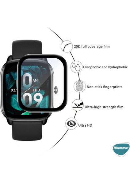 Huawei Watch Fit 4 Tam Kaplayan Nano Cam Ekran Koruyucu Siyah