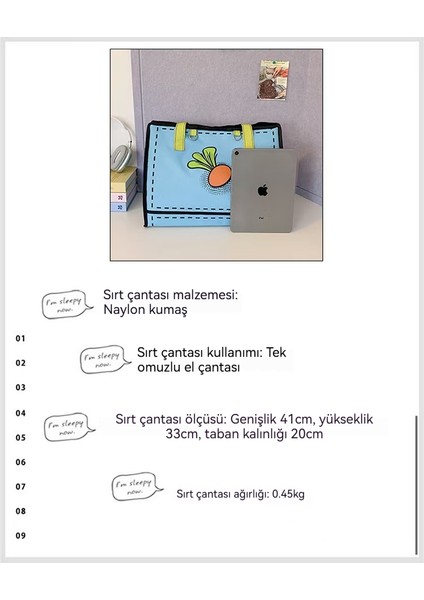 Ilköğretim ve Ortaokul Öğrencileri Için Yaratıcı Yüksek Görünümlü Turp Çanta Okul Çantası Büyük Kapasiteli Omuz Çantası Açık Hava Sporları Sevimli El (Yurt Dışından) indirimleri