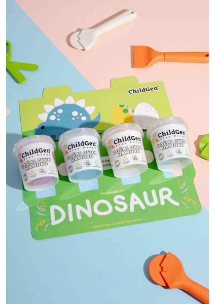 Doğal Oyun Hamuru Ecocup - (125 Grx4) 2x4'lü Set - Unicorn/dinozor indirimleri