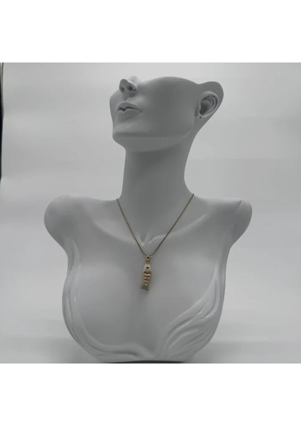 Çelik Beyaz Balık Kolye - Gold