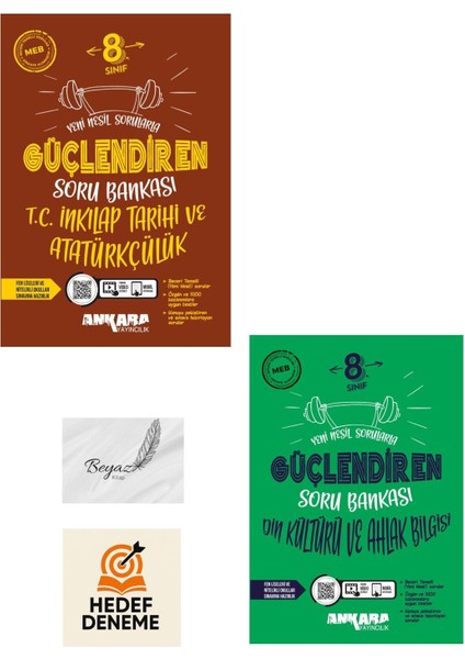 Ankara 8.sınıf Güçlendiren Inkılap Tarihi Din Kültürü ve Ahlak Bilgisi Soru Bankası Hedef Deneme