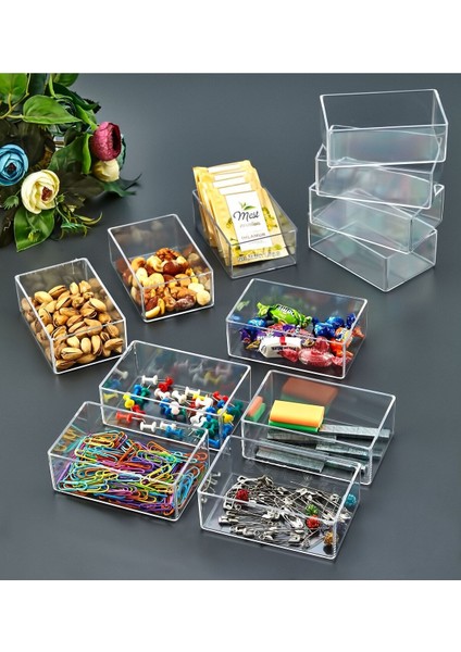 12 Adet Kristal Çekmece Içi Düzenleyici Makyaj Takı Organizeri Sunumluk Kase 300ML fiyatları