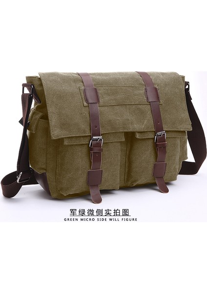 Laptop Çantası Sağlam Satchel Omuz Çantası, Kahverengi (Yurt Dışından)