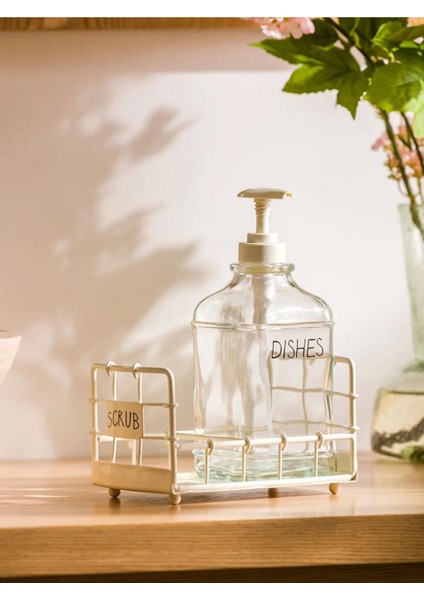 Renksiz Metal Sıvı Sabunluk Seti