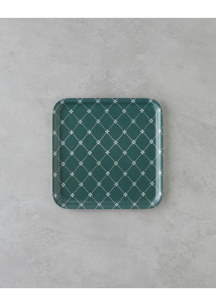 Rootix Melamin Kaydırmaz Tepsi 24X24 cm Yeşil fiyatları
