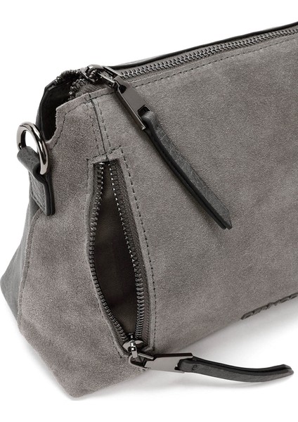 Kadın Gri Uzun Askılı Süet Çapraz Çanta 25ABD240410