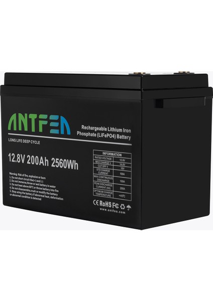 12.8V200AH ABS Lityum Akü LiFePo4 fiyatları