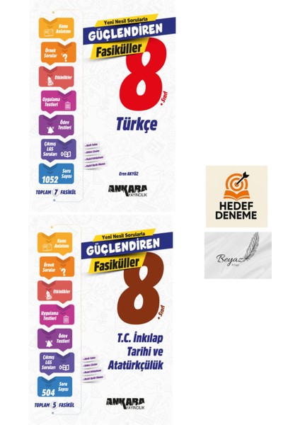 Ankara 8.sınıf Türkçe Inkılap Tarihi ve Atatürkçülük Güçlendiren Fasiküller Hedef Deneme