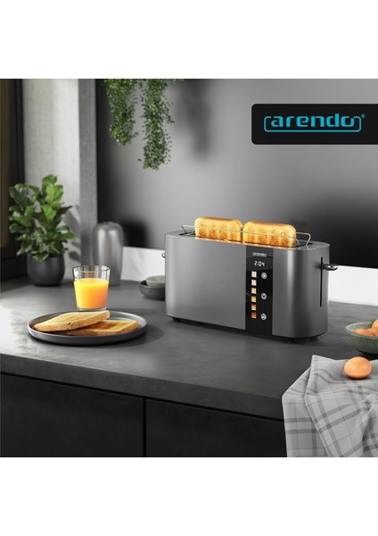 2 Dilim Paslanmaz Çelik Toaster Dokunmatik Ekranlı Çift Duvarlı Lüks Tasarım fiyatları