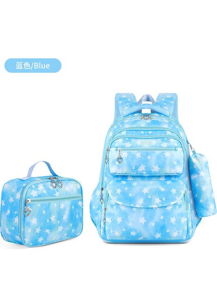 Ilkokul ve Ortaokul Öğrencileri Için Üç Set Geniş Kapasiteli Okul Çantası Omuz Çantası (Yurt Dışından)