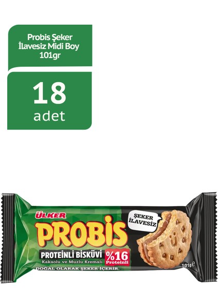 Probis Şeker Ilavesiz Midi Boy 101GX18 Adet