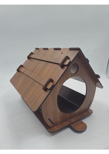 Ahşap Kuş Evi Ceviz Desenli Mdf 22 cm x 20 cm x 20 cm fırsatları
