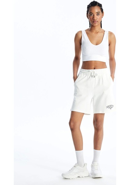 Xsıde Actıve Beyaz V Yaka Düz Seamless Kadın Spor Büstiyer modelleri