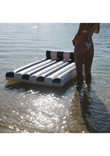 Luxe Lilo Siyah Çizgili Şişme Deniz Yatağı.- modelleri