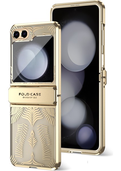 Samsung Galaxy Z Flip7 Fe 5g / Flip6 5g Sert Pc Kanat Çerçeve Tasarımlı Arka Telefon Kılıfı (Yurt Dışından)