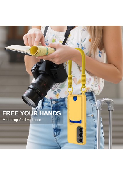 Samsung Galaxy S24 Plus Sıvı Silikon Kart Tutucu Telefon Arka Kılıfı ve Kayışı (Yurt Dışından) fiyatları