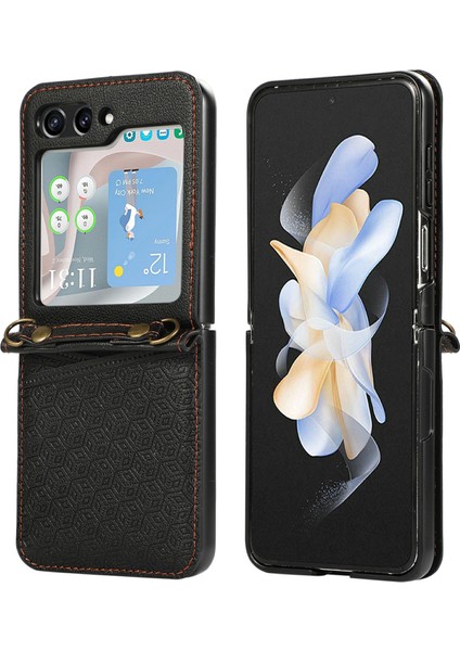 Samsung Galaxy Z Flip6 5g Deri Telefon Kılıfı ve Kart Yuvaları (Yurt Dışından)