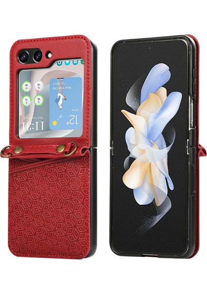 Samsung Galaxy Z Flip6 5g Deri Telefon Kılıfı ve Kart Yuvaları (Yurt Dışından)