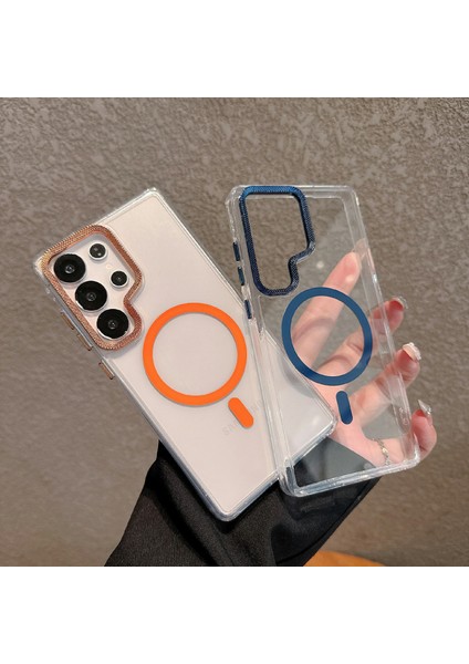 Samsung Galaxy S24 Ultra Pc + Tpu Şeffaf Telefon Kılıfı Magsafe ile Uyumlu (Yurt Dışından) fiyatları