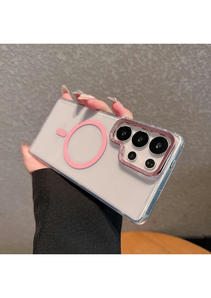 Samsung Galaxy S24 Ultra Pc + Tpu Şeffaf Telefon Kılıfı Magsafe ile Uyumlu (Yurt Dışından)