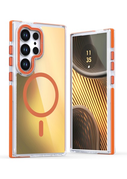 Samsung Galaxy S24 Ultra Tpu Akrilik Telefon Arka Kapağı Magsafe ile Uyumlu (Yurt Dışından)