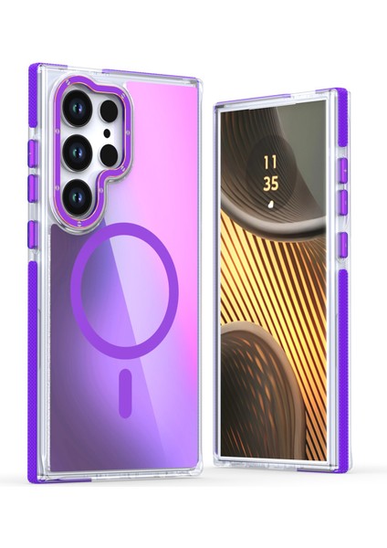 Samsung Galaxy S24 Ultra Tpu Akrilik Telefon Arka Kapağı Magsafe ile Uyumlu (Yurt Dışından)