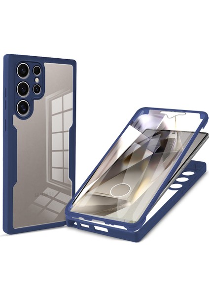 Samsung Galaxy S24 Ultra Akrilik + Tpu Şeffaf Telefon Kılıfı ve Pet Ekran Filmi (Yurt Dışından)