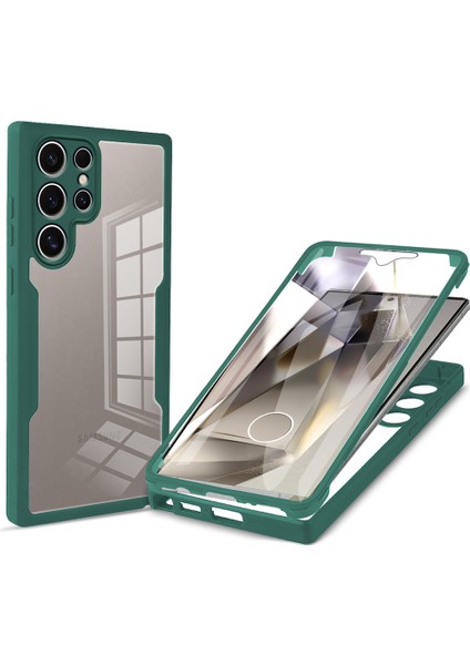 Samsung Galaxy S24 Ultra Akrilik + Tpu Şeffaf Telefon Kılıfı ve Pet Ekran Filmi (Yurt Dışından)