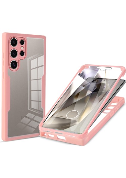 Samsung Galaxy S24 Ultra Akrilik + Tpu Şeffaf Telefon Kılıfı ve Pet Ekran Filmi (Yurt Dışından)