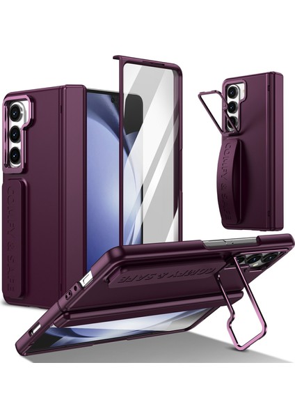 Samsung Galaxy Z Fold5 5g Lens Destekli Menteşe Korumalı Pc Telefon Kılıfı Ekran Filmi ile (Yurt Dışından)