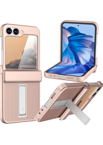 Samsung Galaxy Z Flip7 Fe 5g / Flip6 5g Kickstand Kılıf Sert Pc Telefon Arka Kapağı (Yurt Dışından)