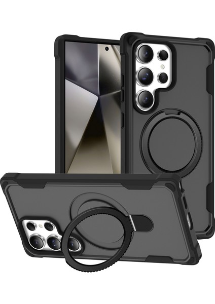 Samsung Galaxy S24 Ultra Kickstand Tpu + Pc Darbeye Dayanıklı Telefon Arka Kapağı Magsafe ile Uyumlu (Yurt Dışından)