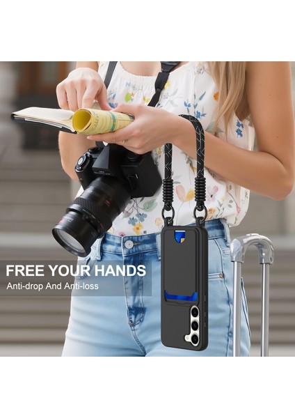 Samsung Galaxy S23 Plus Sıvı Silikon Kılıf Telefon Arka Kapağı Kart Tutucu ve Askılı (Yurt Dışından) fiyatları