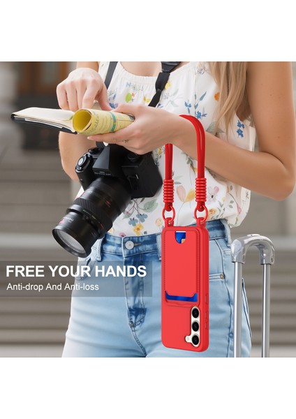 Samsung Galaxy S23 Plus Sıvı Silikon Kılıf Telefon Arka Kapağı Kart Tutucu ve Askılı (Yurt Dışından) fiyatları