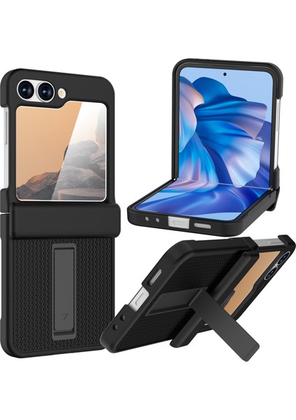 Samsung Galaxy Z Flip7 Fe 5g / Flip6 5g Kickstand Kılıf Sert Pc Telefon Arka Kapağı (Yurt Dışından)