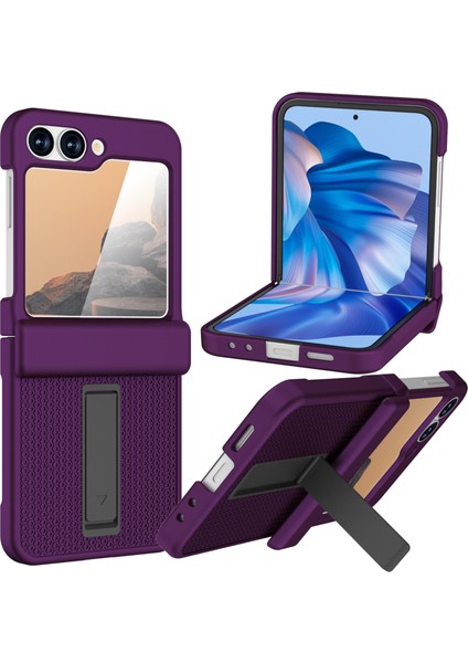 Samsung Galaxy Z Flip7 Fe 5g / Flip6 5g Kickstand Kılıf Sert Pc Telefon Arka Kapağı (Yurt Dışından)