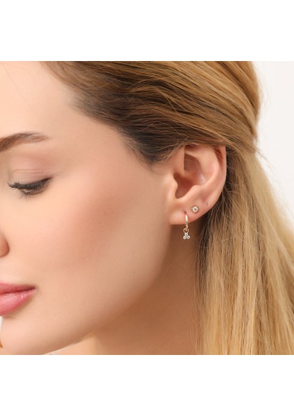 14 Ayar Altın Mini Kare Çivi Küpe fiyatları