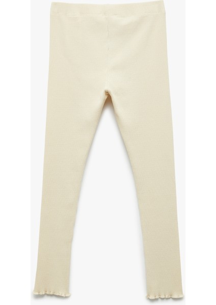 Kaşkorse Beli Lastikli Bağlama Detaylı Pamuklu Dar Kalıp Tayt fiyatları