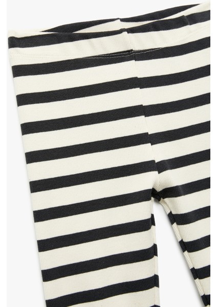 Çizgili Kaşkorse Dar Kalıp Pamuklu Tayt modelleri