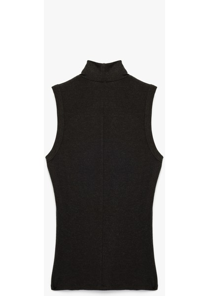 Koyun Yünü Karışımlı Slim Fit Dik Yaka Kolsuz Body fiyatları