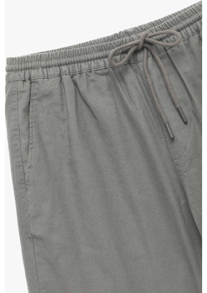 Keten Pamuk Karışımlı Cep Detaylı Beli Bağcıklı Şort indirimleri