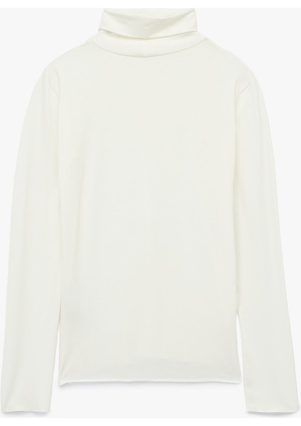 Slim Fit Viskon Kumaş Uzun Kollu Balıkçı Yaka Tişört fiyatları