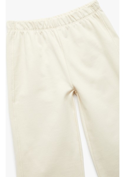 Şardonlu Pamuklu Beli Lastikli Geniş Paça Eşofman Altı modelleri