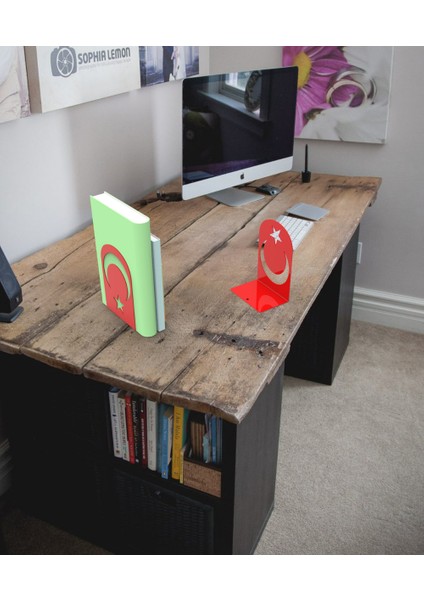 Ay Yıldız Dekoratif Metal Kitap Tutucu, Kitap Desteği, 2'li Set fırsatları