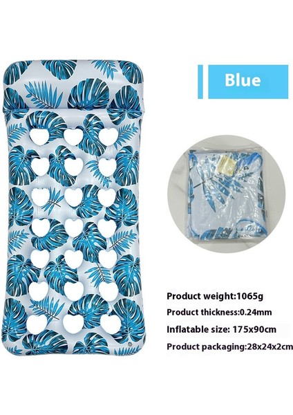 Kalınlaşmış Şişme Su Yüzen Sıra Akçaağaç Yaprağı Delik Yüzen Yatak Su Partisi Arkalık Yüzen Sandalye Erkek ve Kadın Yatar Yüzen (Yurt Dışından)