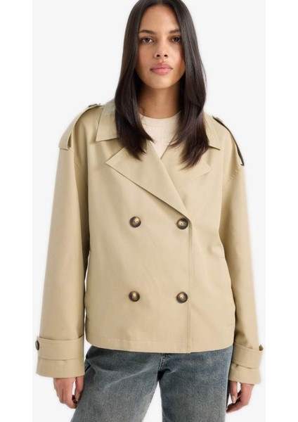 Açık Haki Kadın Trençkot E8581AX/KH405 modelleri