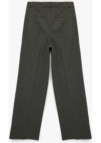 Cepli Pile Detaylı Geniş Paça Baggy Kumaş Pantolon fiyatları