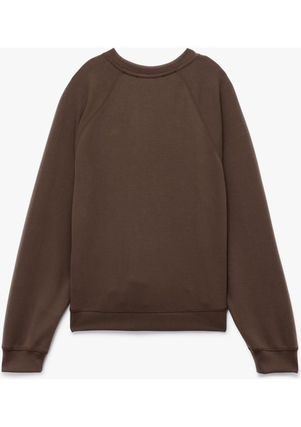 Modal Kumaş Rahat Kalıp Uzun Kollu Bisiklet Yaka Sweatshirt fiyatları
