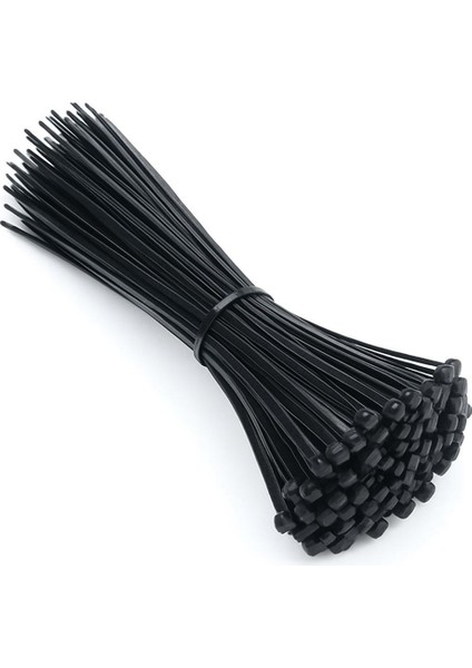 Siyah Kablo Bağı Plastik Cırt Kelepçe 4.8X300 mm 100 Adet fiyatları