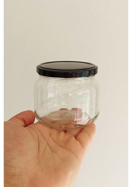 400 ml Kavanoz Metal Siyah Konserve Kapaklı 400 cc Şeffaf Magnolya Cam Kavanoz 20 Adet fiyatları